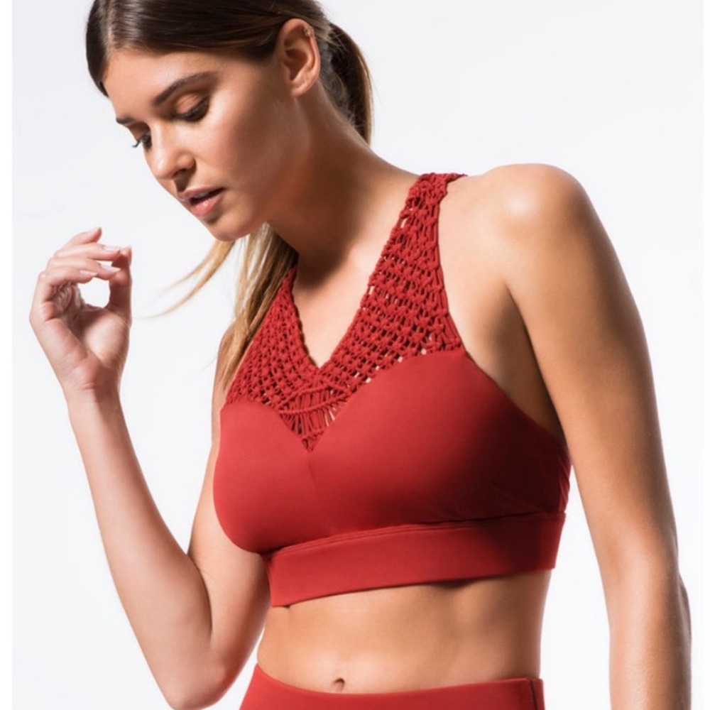 Carbon 38 Canggu Red Sports Bra.